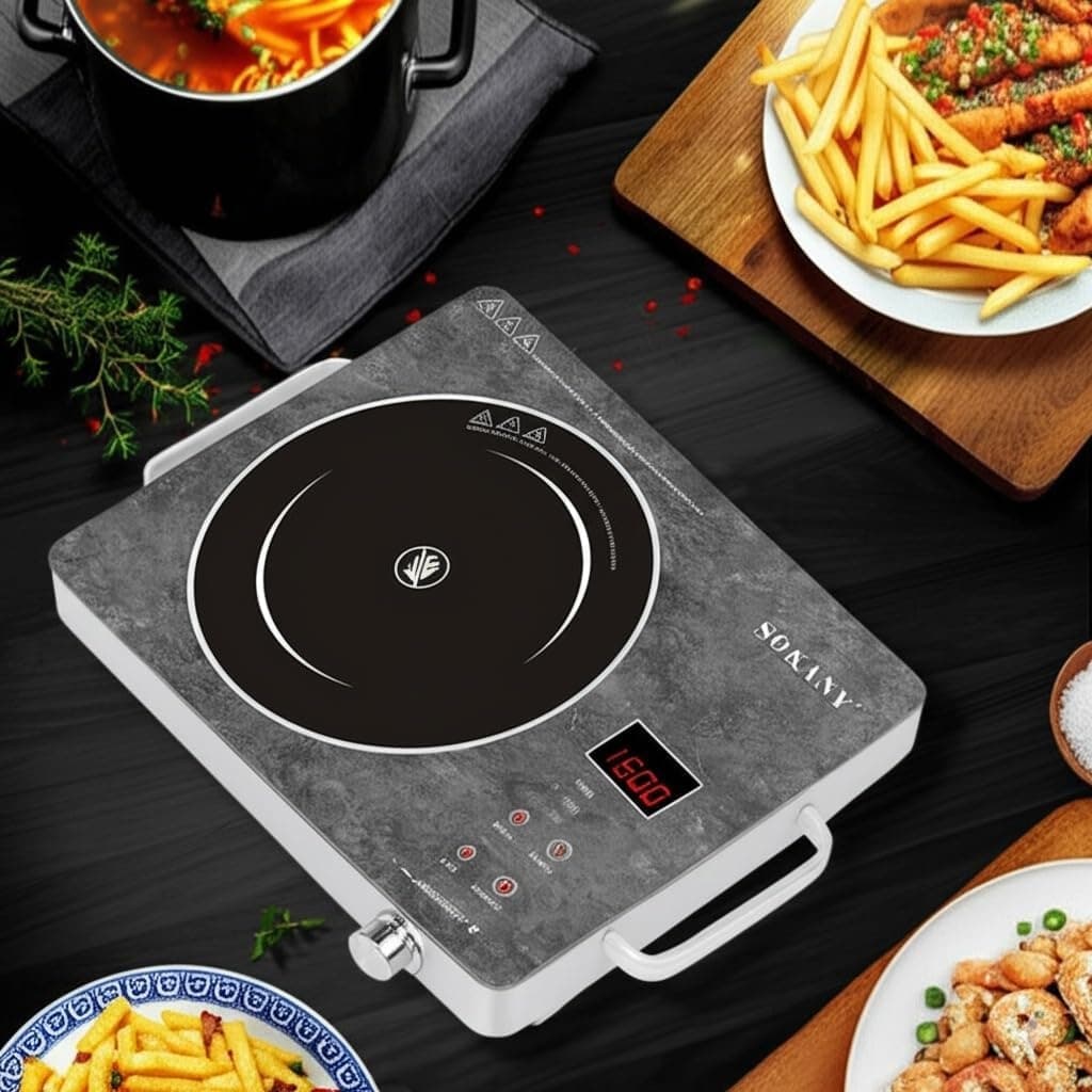 SOKANY SK07050 Electric Infrared Cooker – 3500W High-Power Electric Stove Digital LED Control Panel view 3