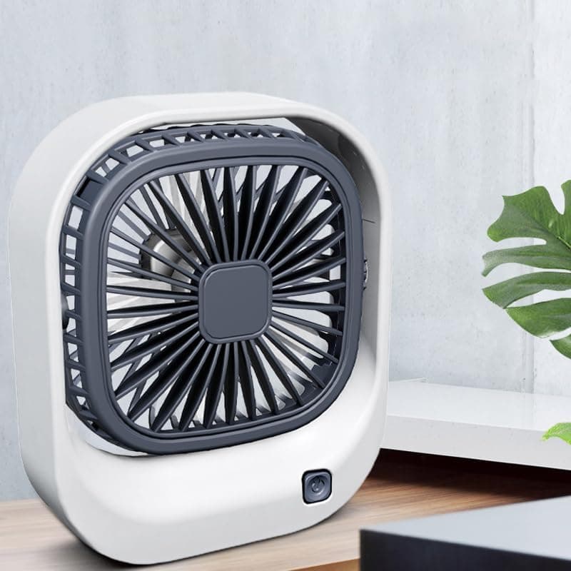 Square USB Rechargeable Mini Desk Fan view 1