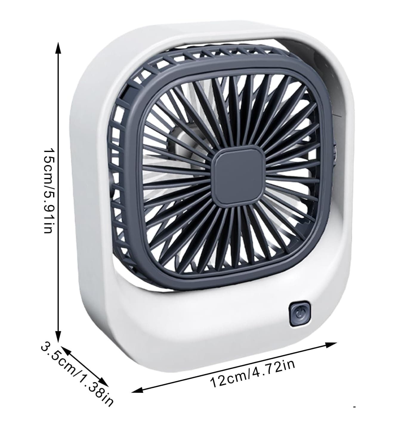 Square USB Rechargeable Mini Desk Fan view 4