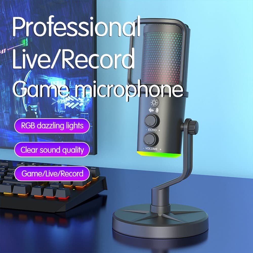 SU9C RGB Gaming USB Microphone with Pop Filter & Mesh view 2