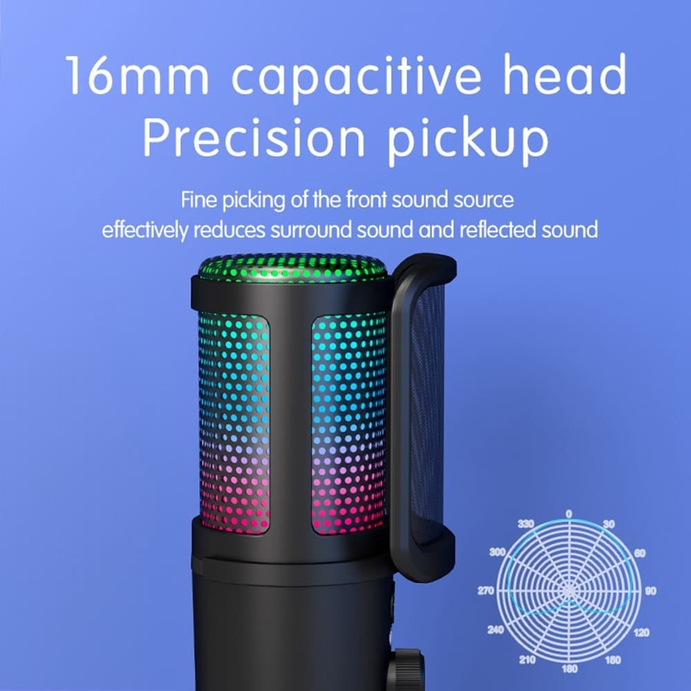 SU9C RGB Gaming USB Microphone with Pop Filter & Mesh view 3