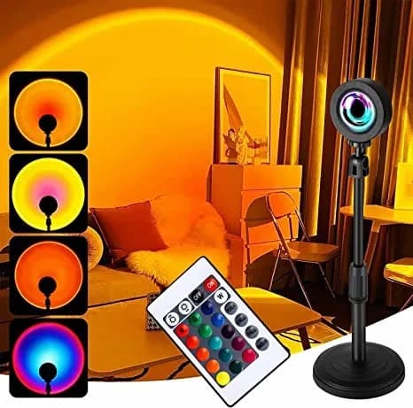 Sunset Lamp 16 Colors Rainbow Sunset Projection Lamp With Remote view 1