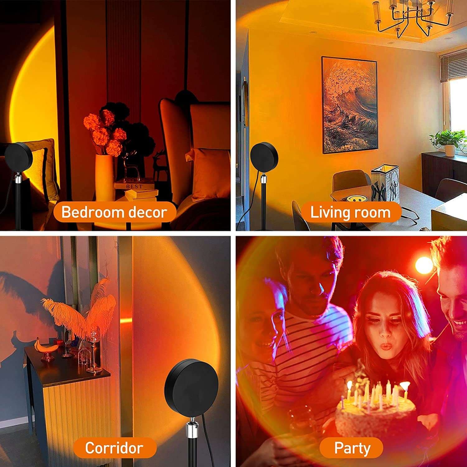 Sunset Lamp 16 Colors Rainbow Sunset Projection Lamp With Remote view 3