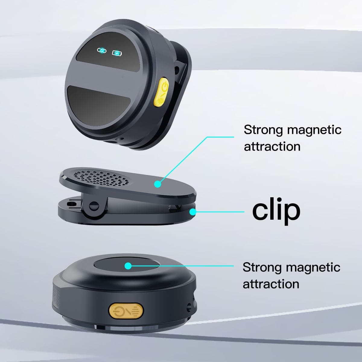 SX21 2.4G Smart Clip-On Wireless Microphone WithType-C Port And Lightning Adapter view 3
