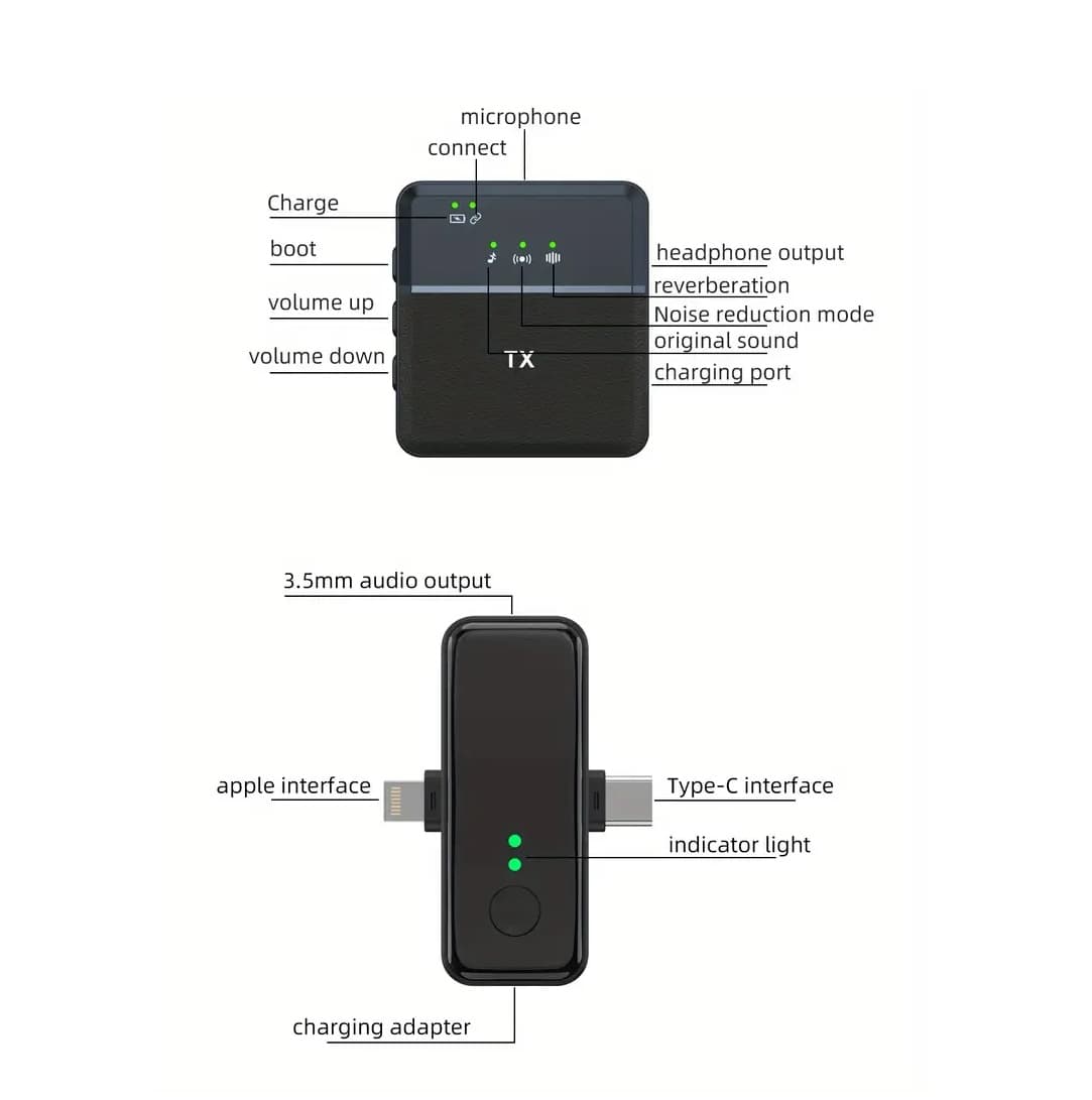 SX31 Wireless Collar Clip Noise Reduction Microphone view 5