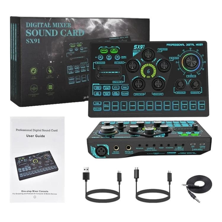 SX91 Multi‑function Professional Mixer Live Streaming Sound Card view 5