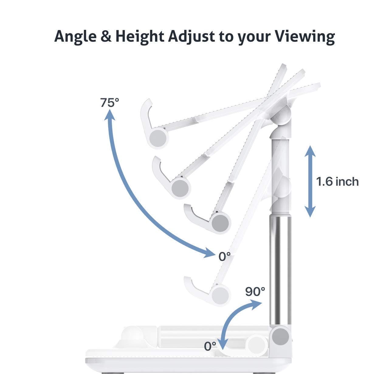 T1 Height Adjustable Foldable Mobile Phone Holder view 4