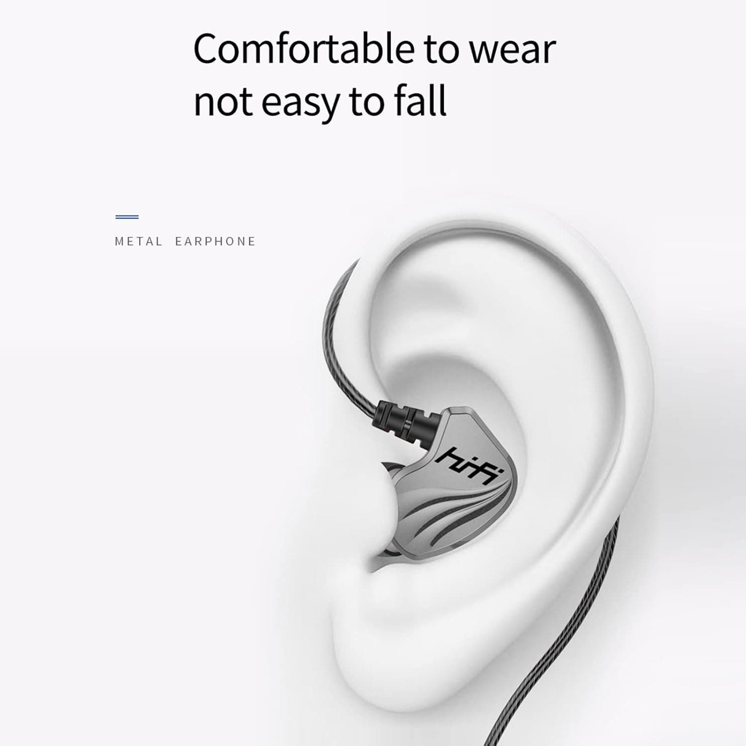T2000 Type C In Ear Wired Earphone With Microphone For Music Gaming view 2