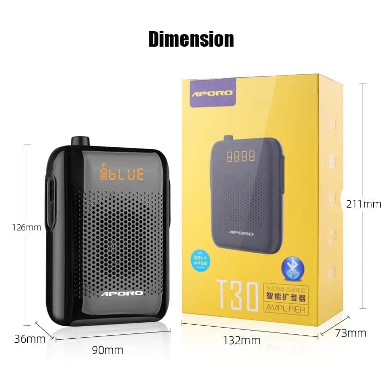 T30 Bluetooth UHF /2.4G 20W Portable Microphone Speaker, Amplifier with UHF Wireless Mic or 2.4G Wireless Mic view 4