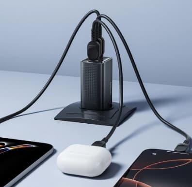 Toocki RX01 65W GaN Fast Charger 3-Port USB-C/A PD 3.0 & QC 4.0 Adapter view 2