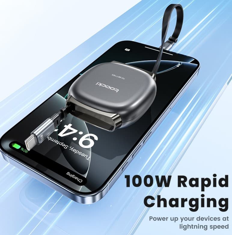 Toocki X105 100 Watt Retractable USB-C To USB-C Cable view 4