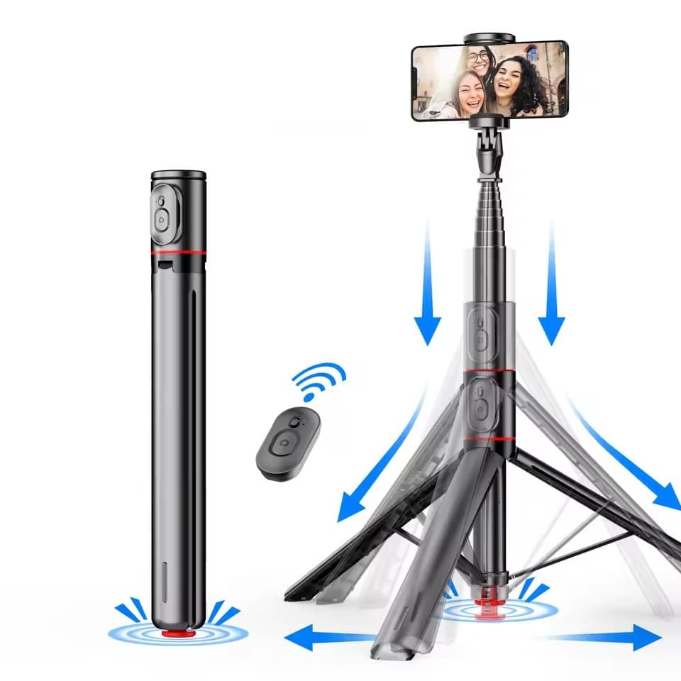 TT01 70-Inch Portable Auto Pop-Up Tripod With Bluetooth Remote view 1