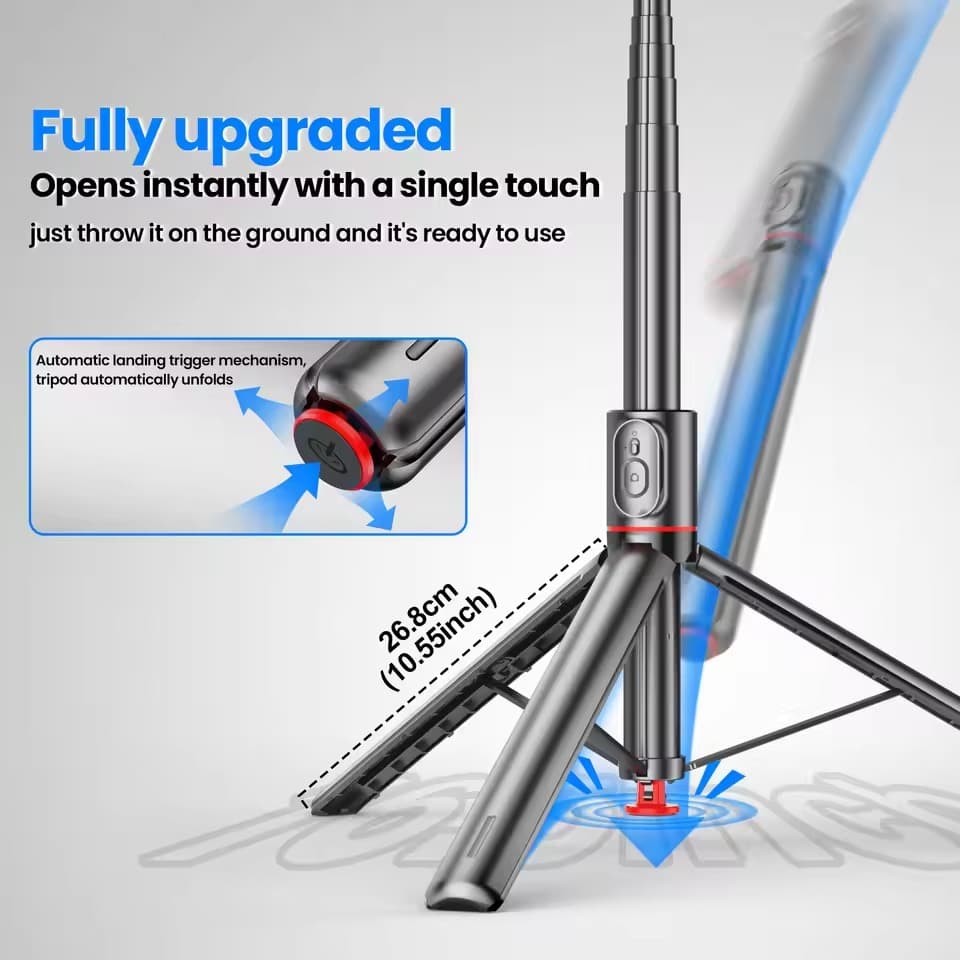 TT01 70-Inch Portable Auto Pop-Up Tripod With Bluetooth Remote view 3