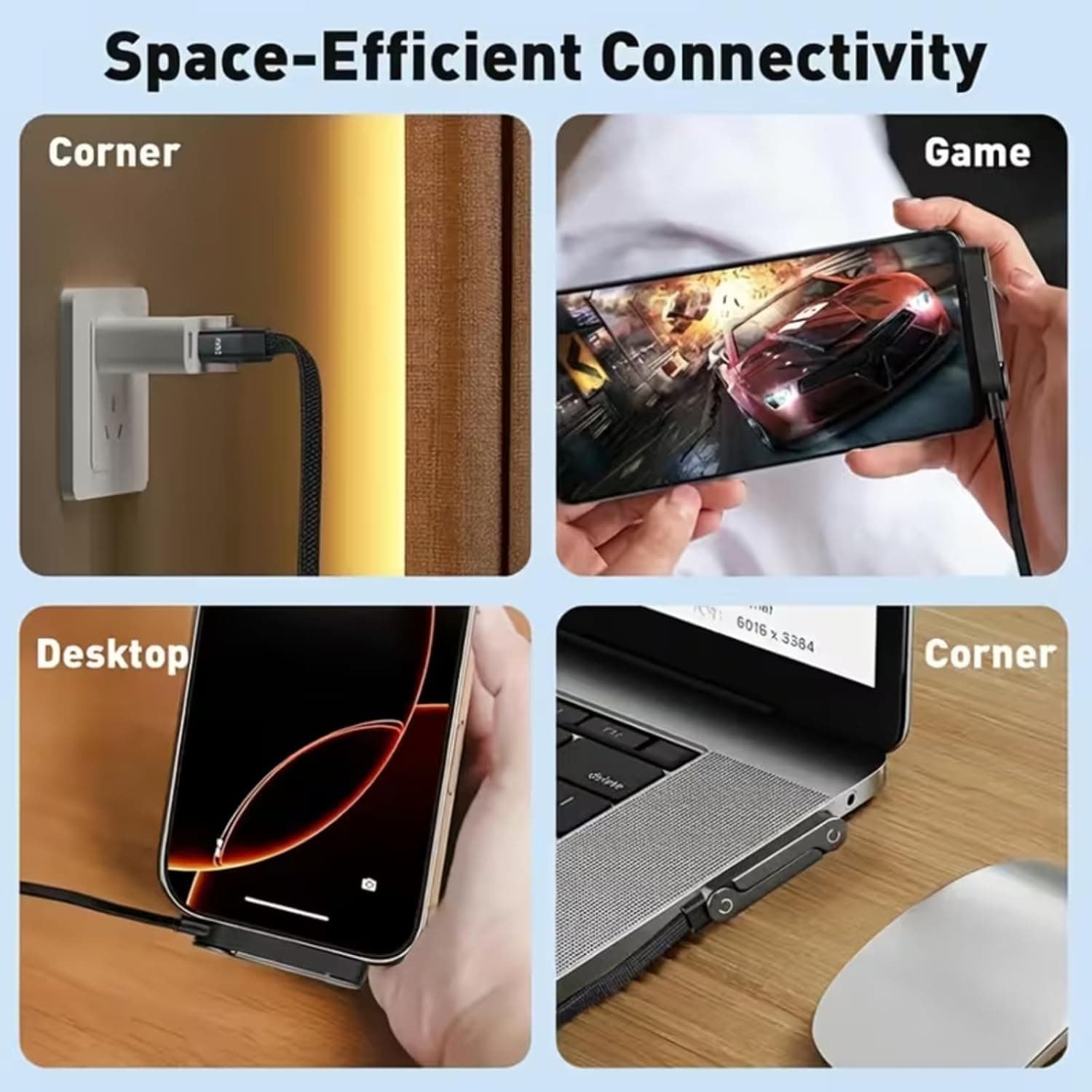 Type-C to Lightning 30W Fast Charger Cable With Built-in Invisible Holder Phone Stand view 4