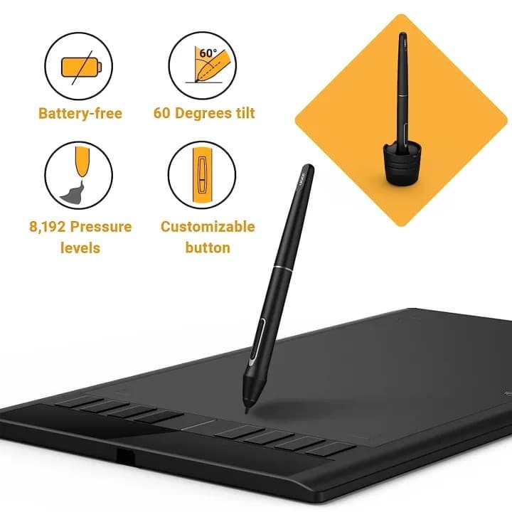 UGEE M708 V3 Digital Drawing Tablet 10 x 6 Inches Large Graphics Tablet view 4