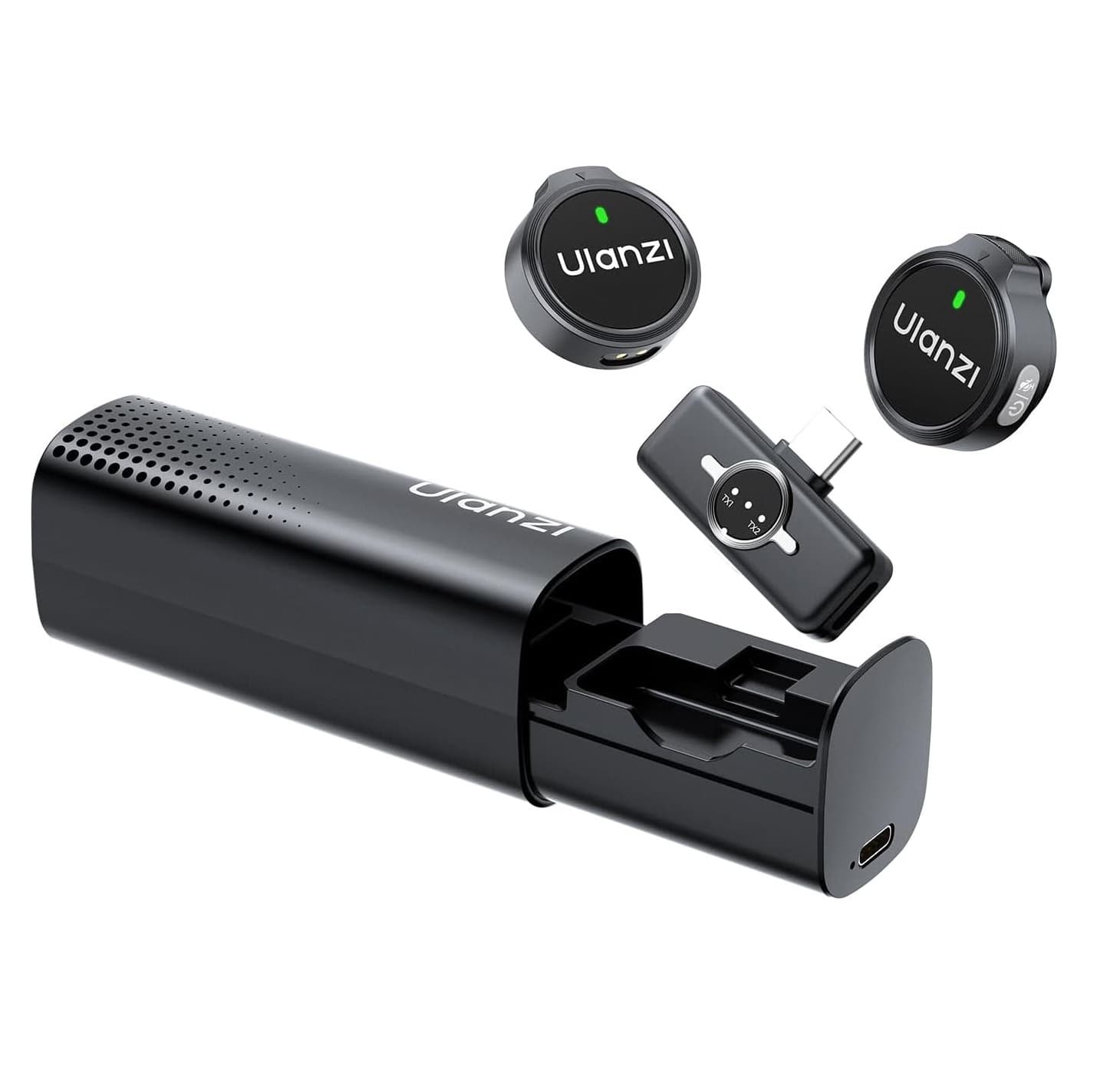 ULANZI A21 Wireless Lavalier Microphone USB-C AI Noise Reduction 36H Battery view 1
