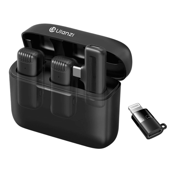 Ulanzi J12 Wireless Lavalier Microphone For USB-C &Lightning With Intelligent Noise Cancellation view 1