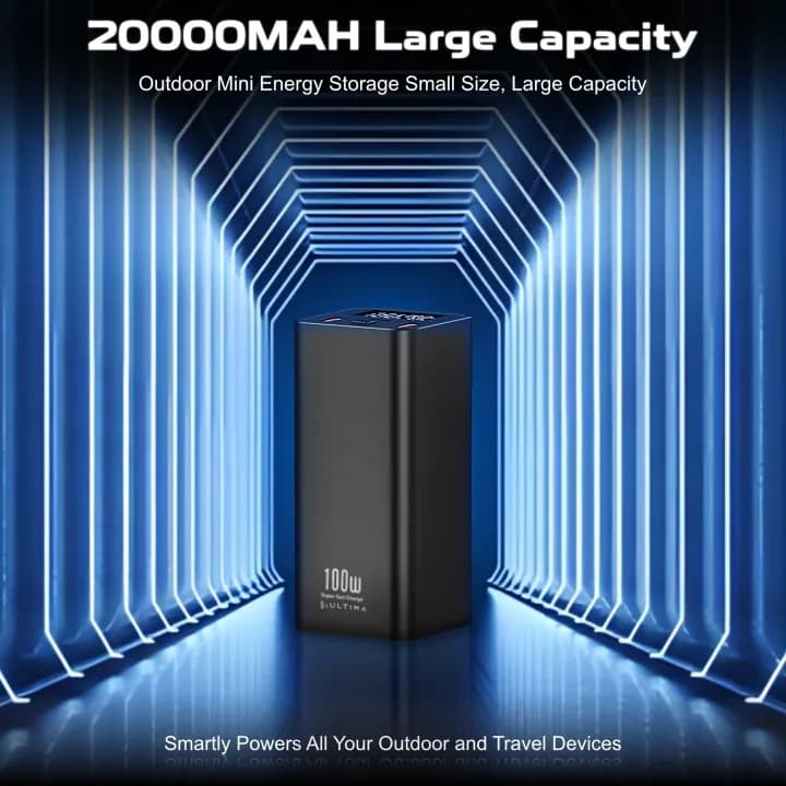 Ultima 20K Ultra Max 100W 20000mAh Power Bank - Full Metal Body, LED Display, PD & QC 3.0 view 2