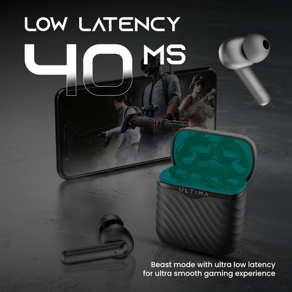 Ultima Atom 192 Pro Wireless Earbuds With 120 Hours Playtime, Quad Mic AI ENC And 40ms Low Latency Gaming Mode view 3