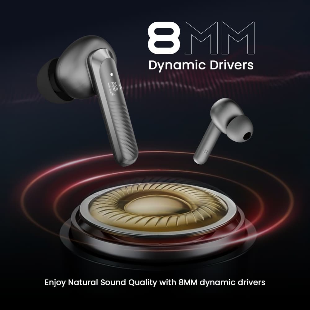 Ultima Atom 192 Pro Wireless Earbuds With 120 Hours Playtime, Quad Mic AI ENC And 40ms Low Latency Gaming Mode view 6