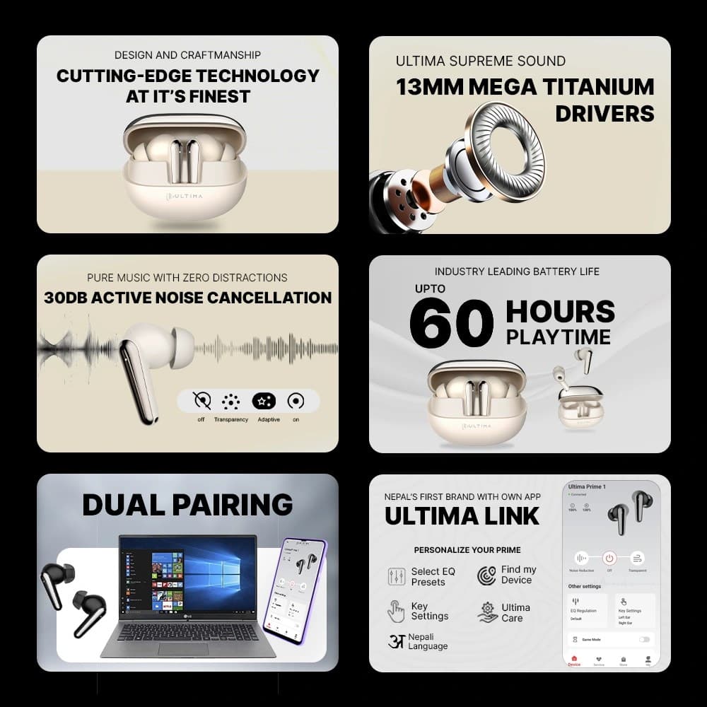 Ultima Prime 1.0 Wireless Bluetooth Earbuds view 4