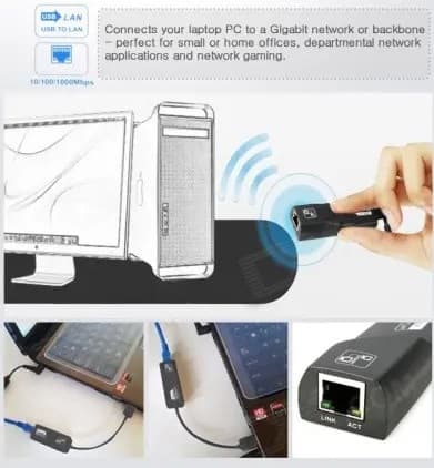 USB 3.0 To RJ45 Ethernet USB Adapter 100 MBPS view 3