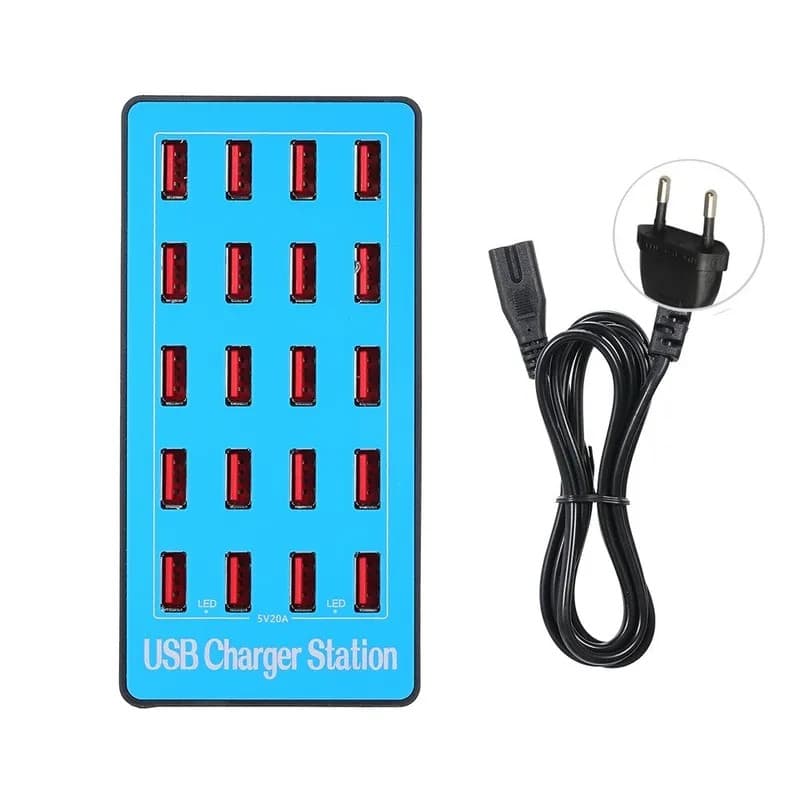 USB Smart Charger Hub Station With 20 Ports view 3