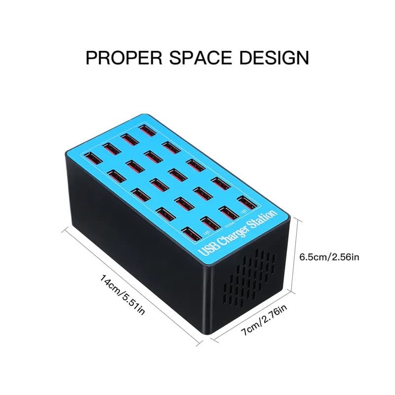 USB Smart Charger Hub Station With 20 Ports view 4