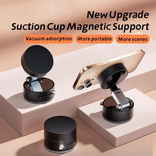 Vacuum Magnetic Foldable Car Phone Holder Mount view 2