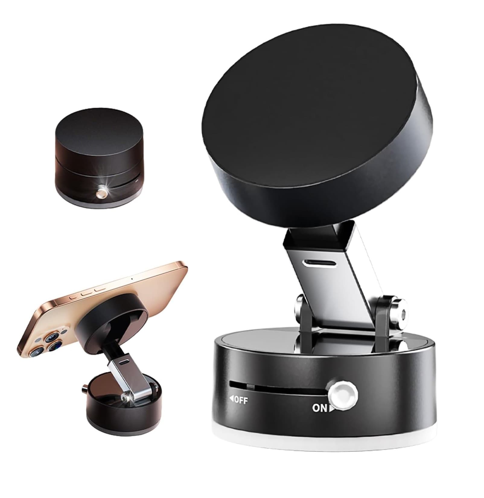 Vacuum Magnetic Foldable Car Phone Holder Mount view 1