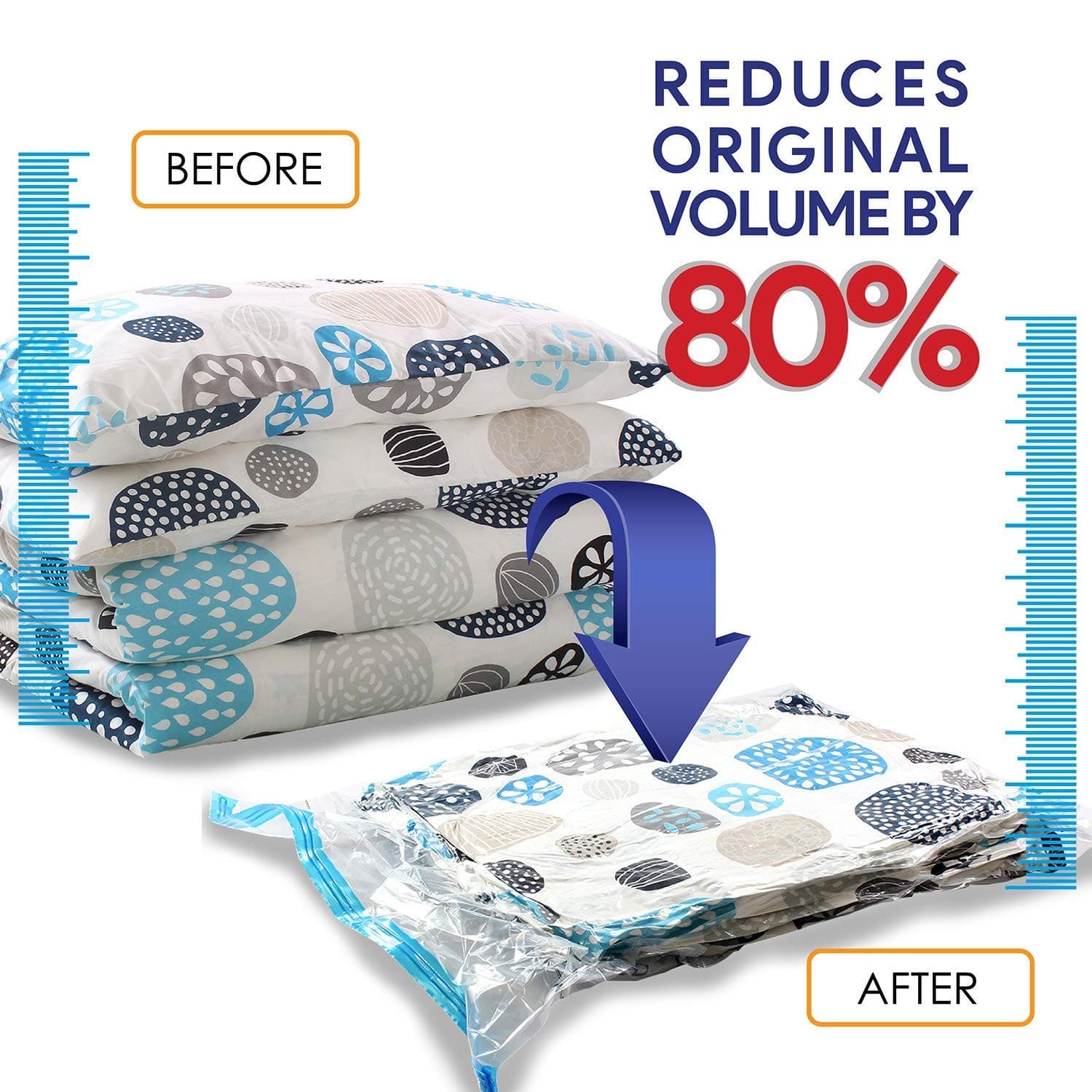 Vacuum Storage Bags for Comforters Blankets Clothes Pillows Travel Space Saver Seal Bag view 5