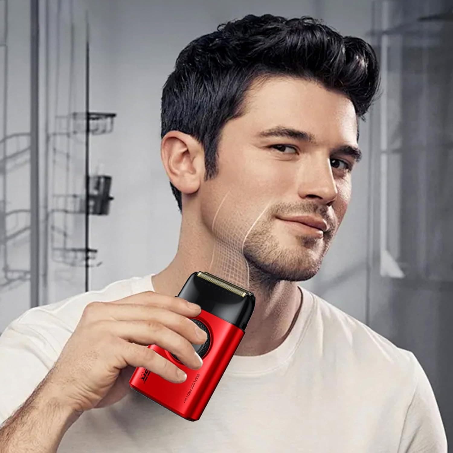 VGR 377 Men’s Electric Foil Shaver Titanium Foils  9000 RPM Motor view 5