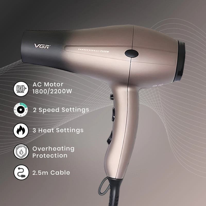 VGR V‑463 Professional Hair Dryer 2200 Watts view 3