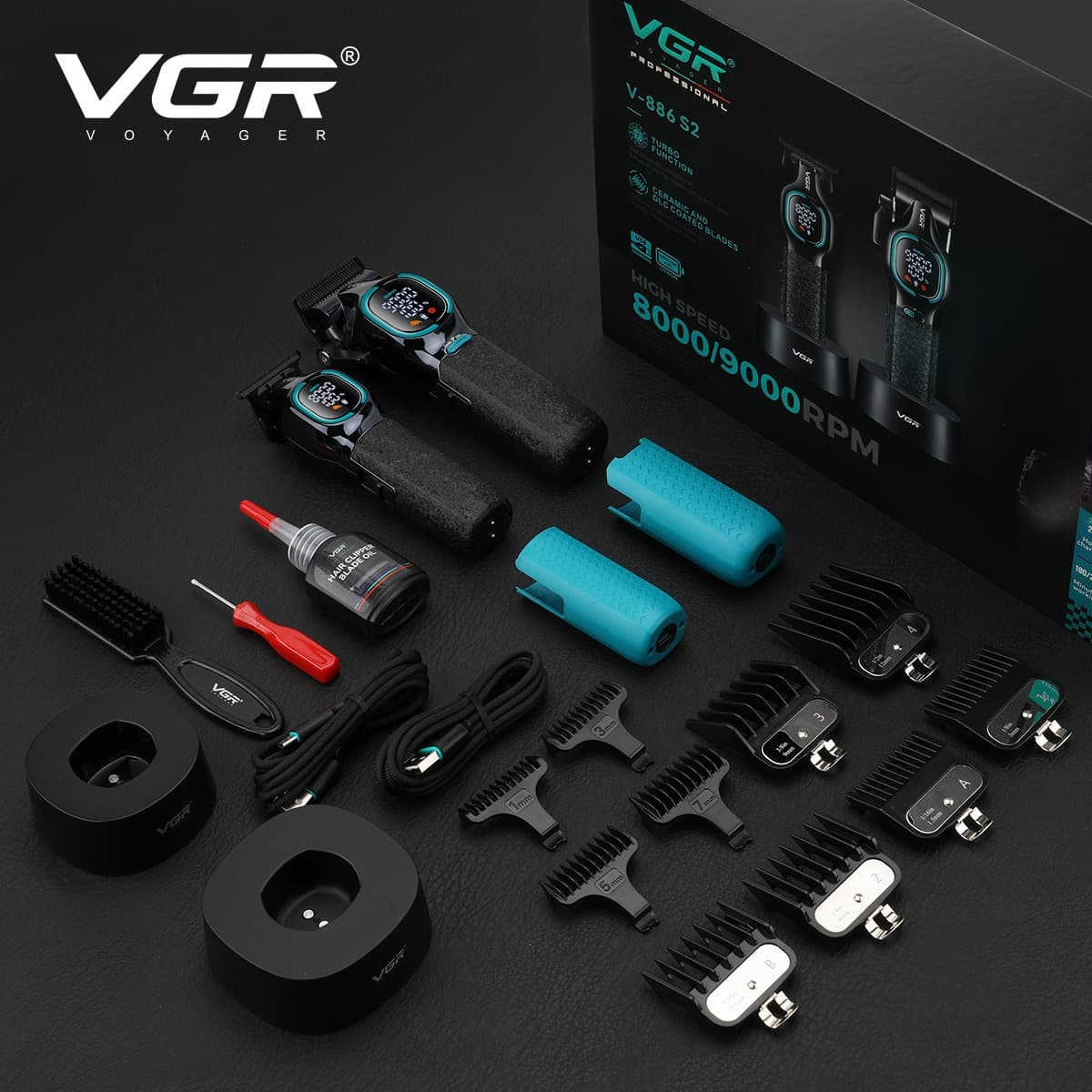 VGR V‑886S2 Professional Clipper & Trimmer Set view 6