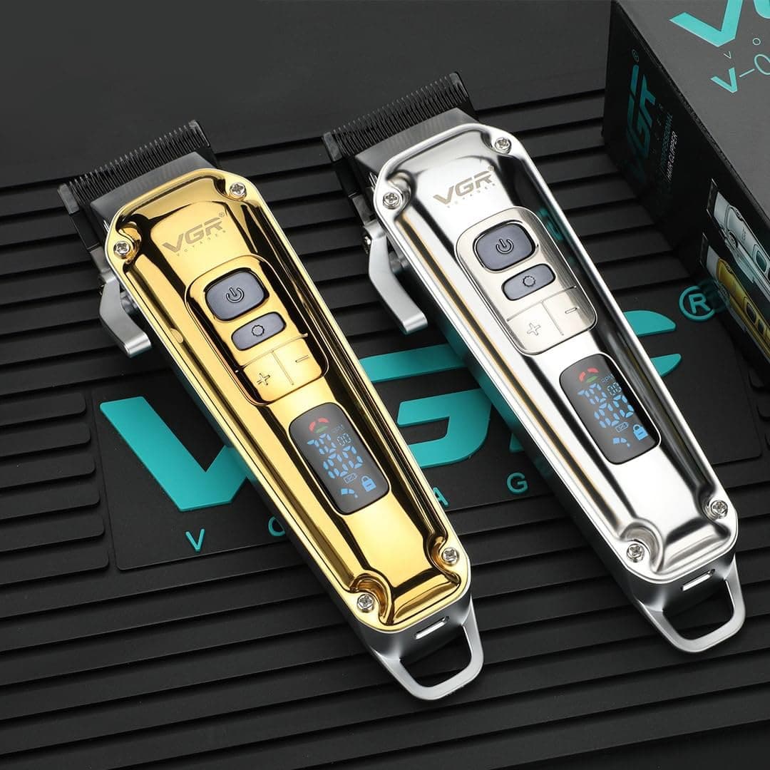 VGR V006 Professional Hair Trimmer with Digital Display Taper Lever 5500-7000RPM Button view 2