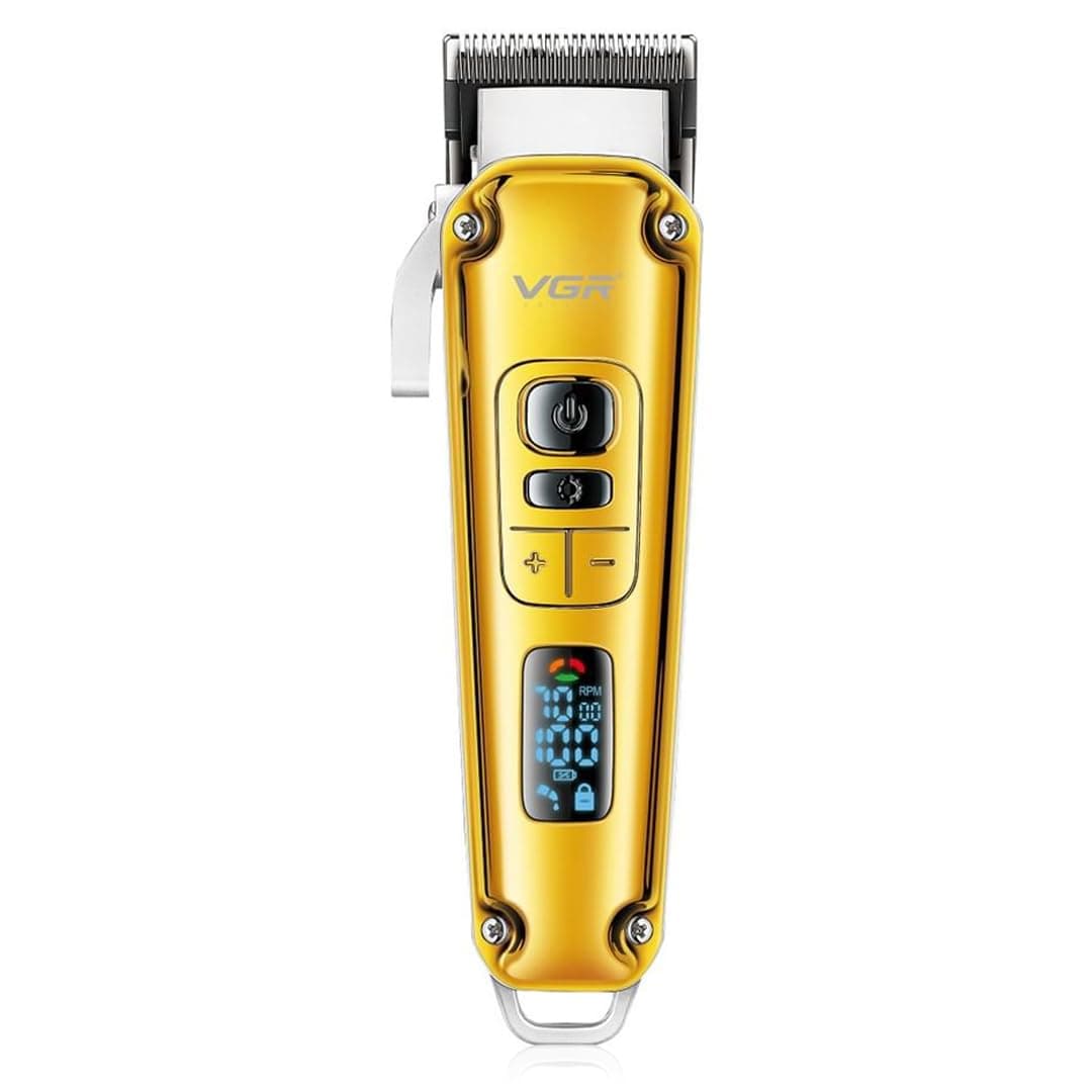 VGR V006 Professional Hair Trimmer with Digital Display Taper Lever 5500-7000RPM Button view 1