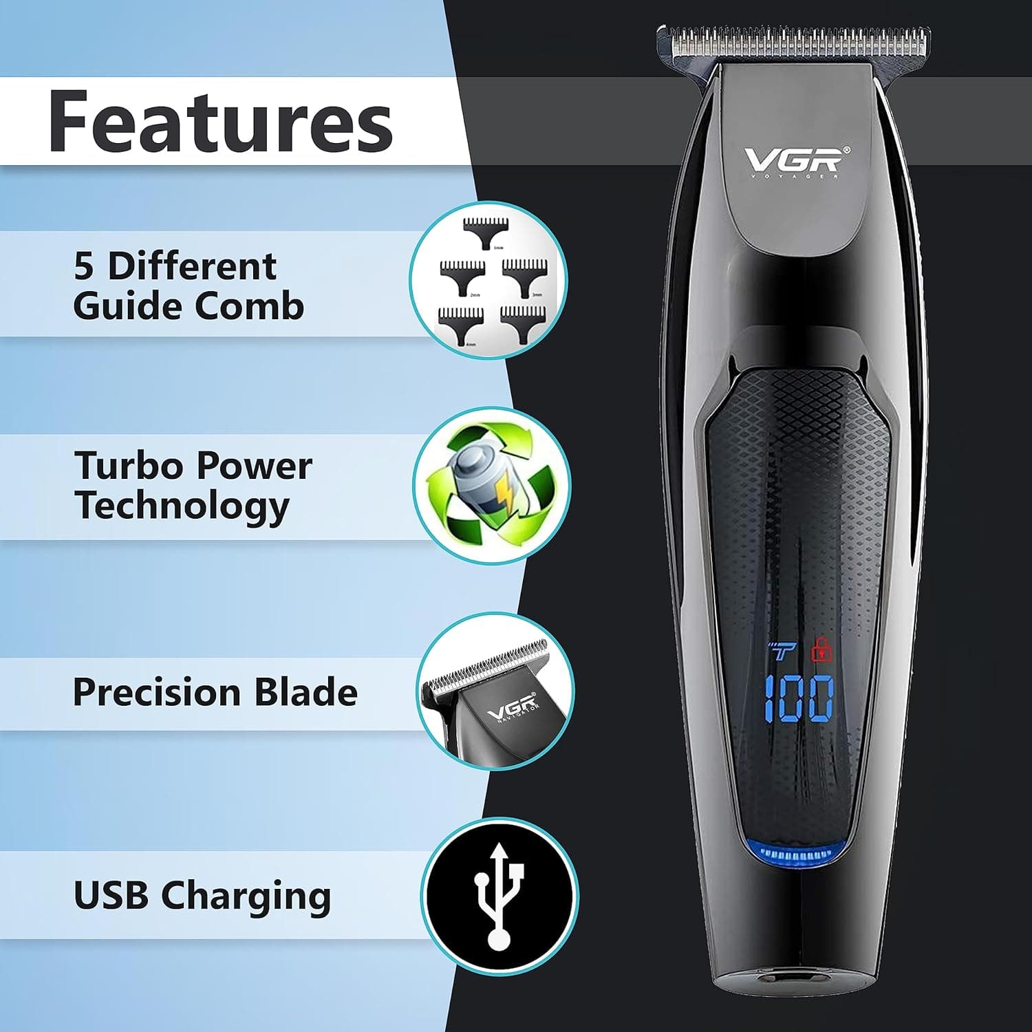 VGR V070 Professional Hair Trimmer For Men view 4