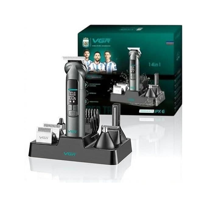 VGR V096 Professional Grooming Kit for Men 14-in-1 Metal Design IPX7 Waterproof view 4