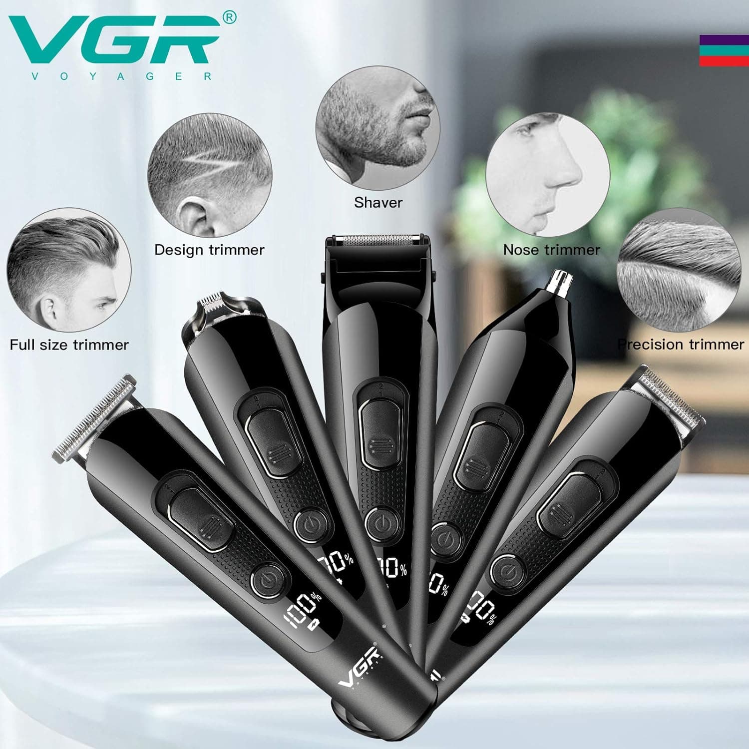 VGR V175 5 In 1 Professional Cordless Grooming Kit Trimmer view 4