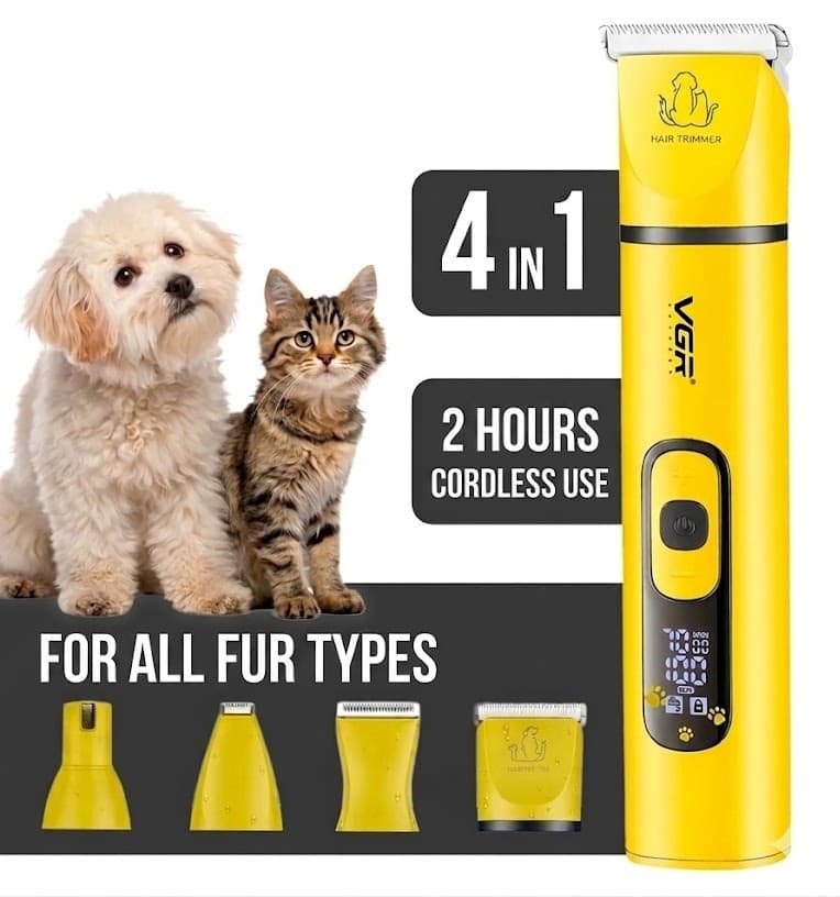 VGR V204 4-in-1 Wireless Pet Grooming Clipper (Dogs And Cats) view 1