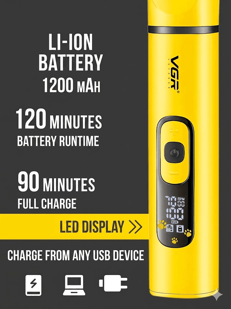 VGR V204 4-in-1 Wireless Pet Grooming Clipper (Dogs And Cats) view 3