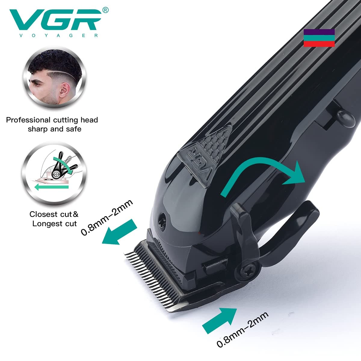 VGR V282 Salon Series Professional Digital Display Cordless Hair Clipper Trimmer view 4