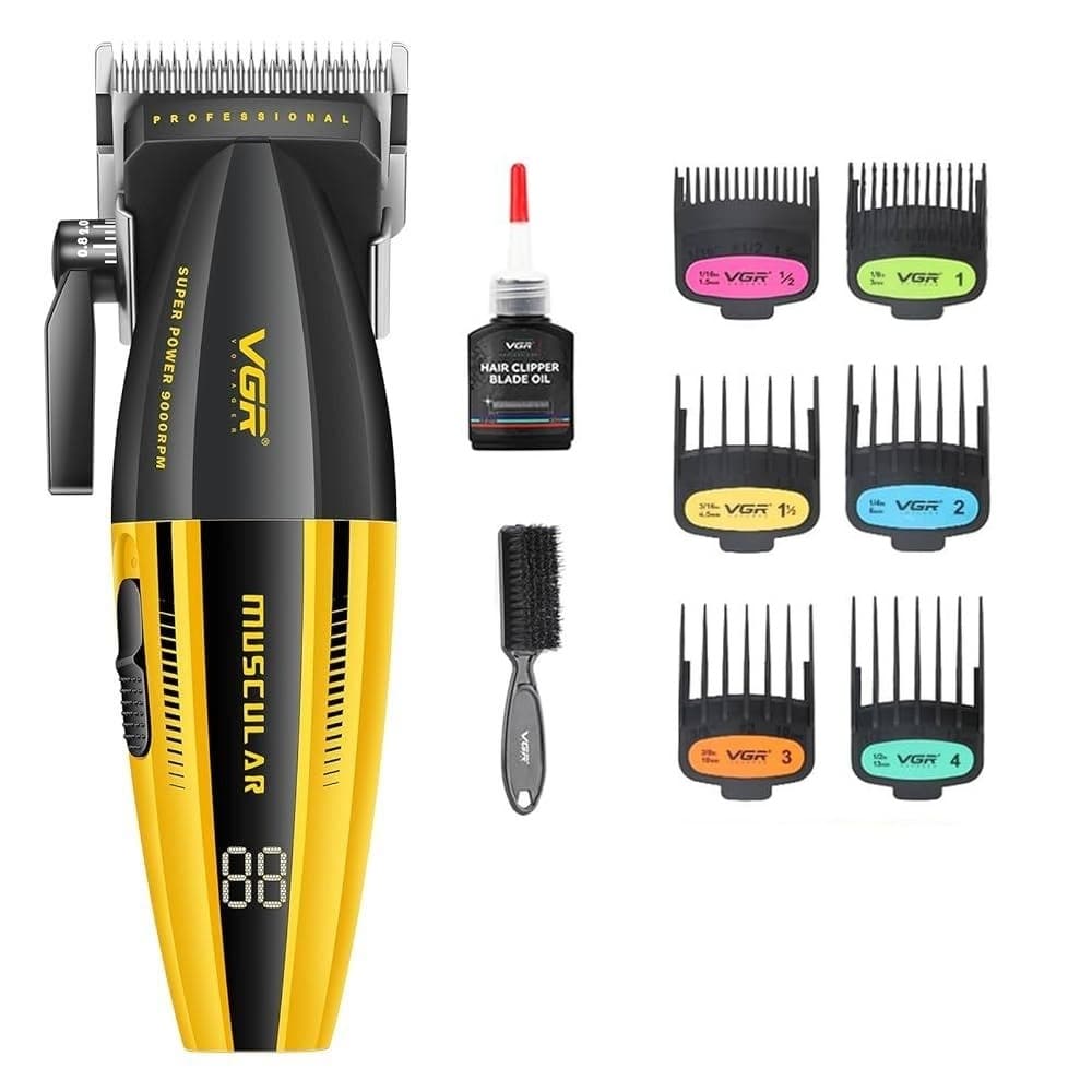 VGR V285 Professional Hair Clipper: 9000 RPM High-Speed Motor & DLC Ceramic Blade view 1