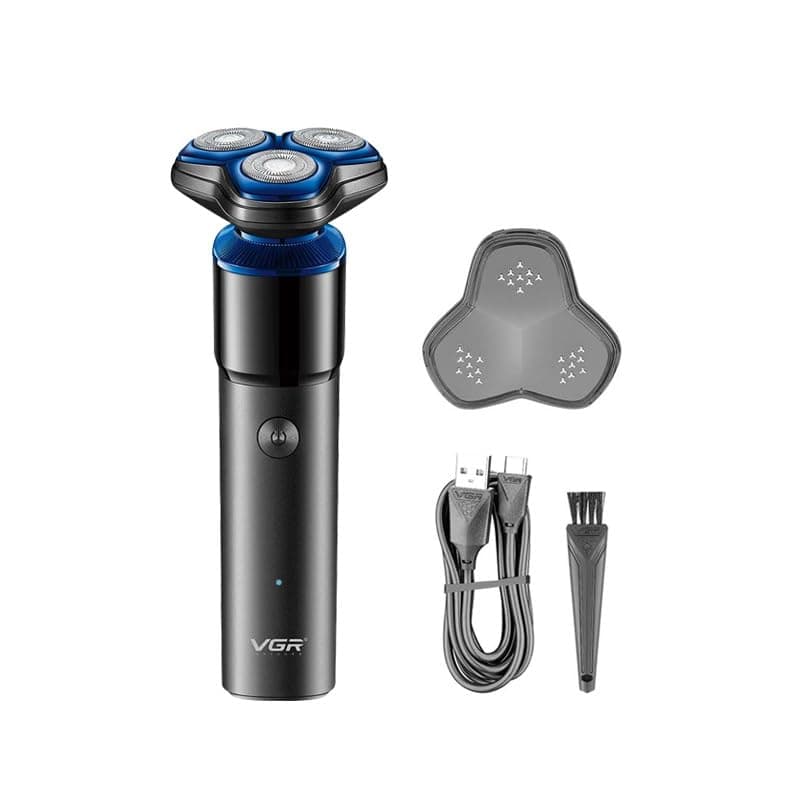 VGR V325 Premium Cordless Rechargeable IPX6 Fully Waterproof 3 Head Electric Shaver view 2