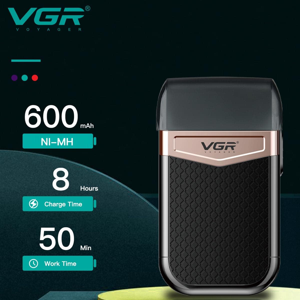 VGR V331 Electric Ultra Thin Shaver For Men 3 Speeds view 3