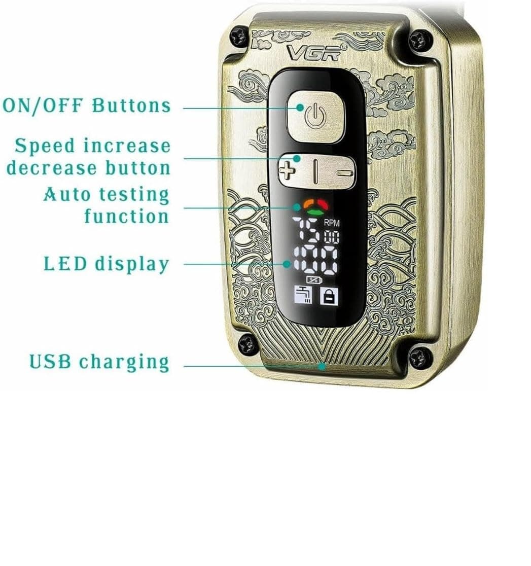 VGR V337 Professional Foil Shaver For Men Rechargeable Wet & Dry Electric Razor With LED Display view 4