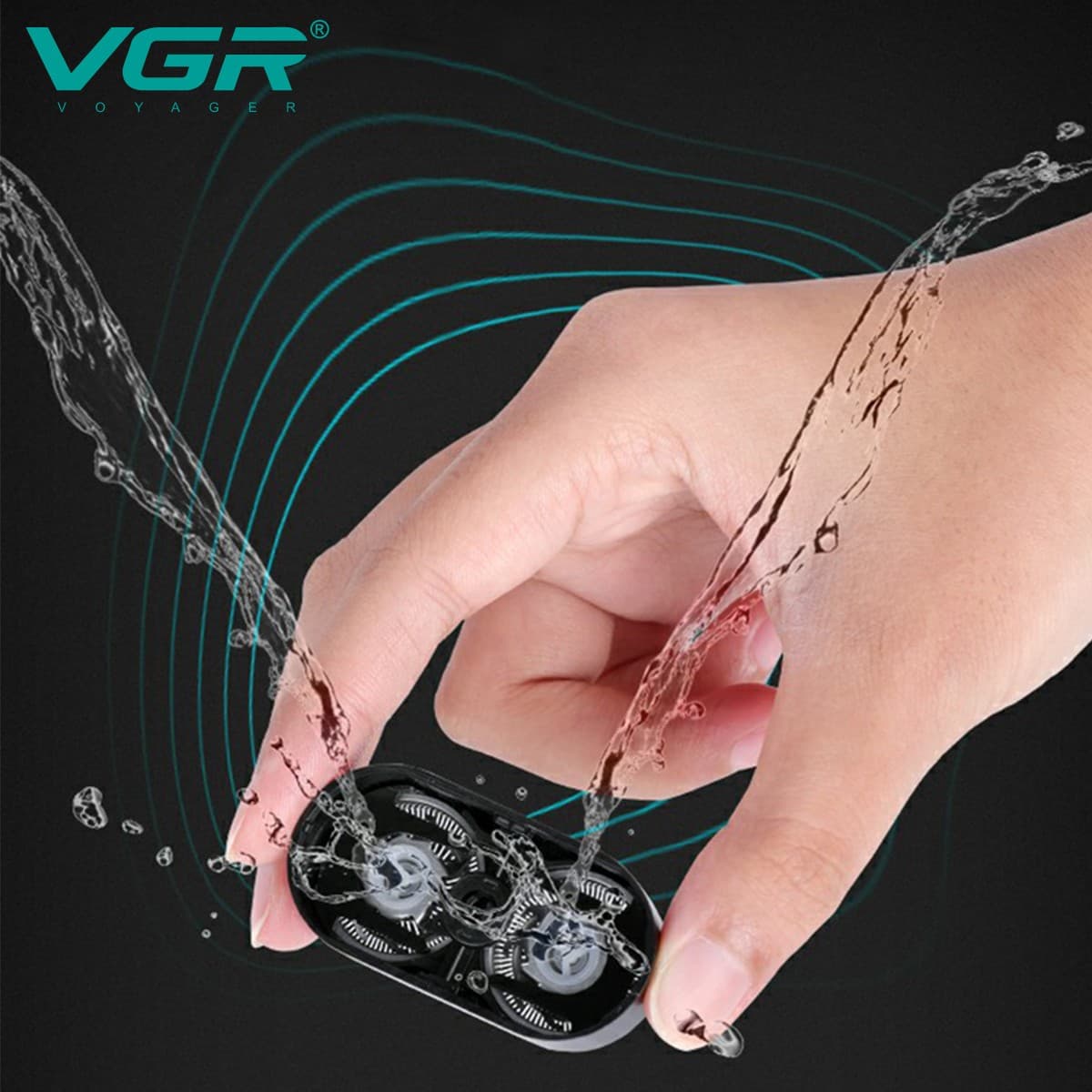 VGR V341 Portable Waterproof Reciprocating Beard Trimmer Shaver view 3