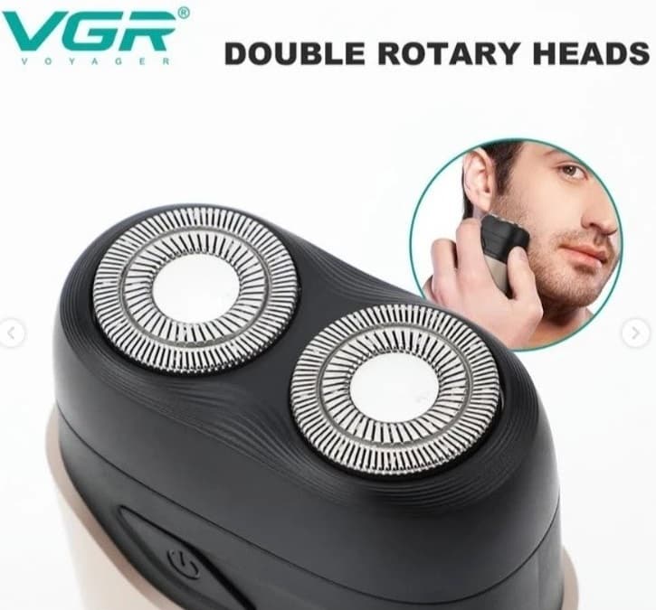 VGR V345 Mini Shaver IPX 7 Waterproof And Double Rotary Heads view 3