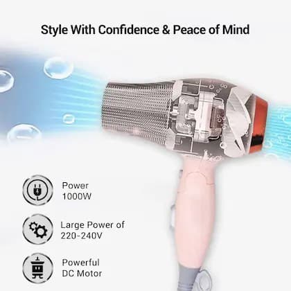 VGR V432 Professional Hair Dryer 1000 Watts Foldable Hair Dryer With 2 Speed Setting view 2