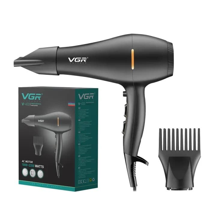 VGR V433 Professional Hair Dryer With 2 Speed & 3 Temperature settings 2200 Watt view 1